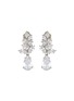 Main View - Click To Enlarge - CZ BY KENNETH JAY LANE - Foliate cubic zirconia drop clip earrings