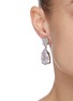 Figure View - Click To Enlarge - CZ BY KENNETH JAY LANE - Double pear cut cubic zirconia drop earrings