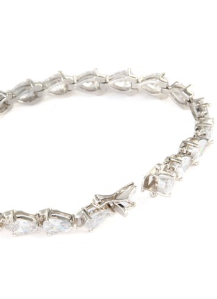 Detail View - Click To Enlarge - CZ BY KENNETH JAY LANE - Pear cubic zirconia tennis bracelet