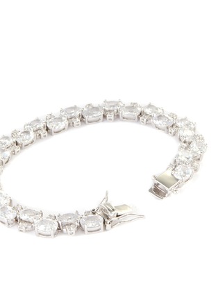 Detail View - Click To Enlarge - CZ BY KENNETH JAY LANE - Oval cubic zirconia bracelet