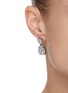 Figure View - Click To Enlarge - CZ BY KENNETH JAY LANE - Double pear cut cubic zirconia drop earrings