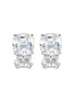 Main View - Click To Enlarge - CZ BY KENNETH JAY LANE - Cushion cubic zirconia clip earrings