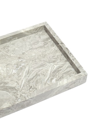Detail View - Click To Enlarge - LANE CRAWFORD - Marble vanity tray – Flower Grey