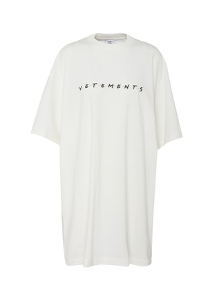 Main View - Click To Enlarge - VETEMENTS - 'Friendly' Logo Print Cotton T-shirt