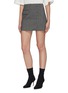 Front View - Click To Enlarge - VETEMENTS - Deconstructed Blazer Raw Edge Mini Skirt