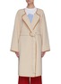Main View - Click To Enlarge - CHLOÉ - Leather trim belted double face coat