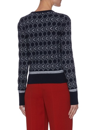 Back View - Click To Enlarge - CHLOÉ - Jacquard Virgin Wool Blend Sweater