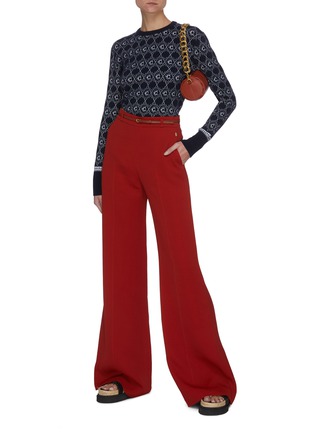 Figure View - Click To Enlarge - CHLOÉ - Jacquard Virgin Wool Blend Sweater