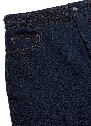 Detail View - Click To Enlarge - CHLOÉ - Braided Waist Centre Slit Denim Midi Skirt