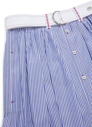 Detail View - Click To Enlarge - CHLOÉ - Button Front Stripe Poplin Midi Skirt