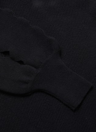  - CHLOÉ - Scallop cut-out puff sleeve wool sweater