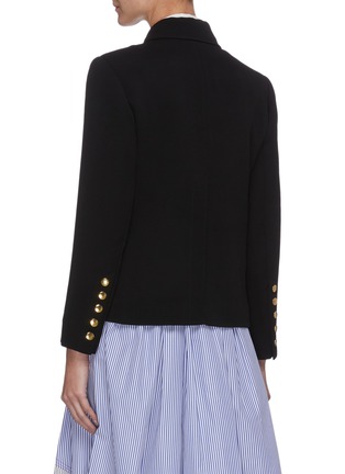 Back View - Click To Enlarge - CHLOÉ - Flap Pocket Spread Collar Crepe Jacket