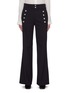 Main View - Click To Enlarge - CHLOÉ - Silver-toned button wide leg wool suiting pants