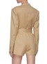 Back View - Click To Enlarge - LOW CLASSIC - Belted Pad Shoulder Tailored Romper
