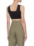 Back View - Click To Enlarge - LOW CLASSIC - Square Neck Knit Crop Top