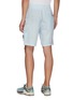 Back View - Click To Enlarge - STONE ISLAND - Logo Patch Linen Canvas Cargo Shorts