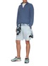 Figure View - Click To Enlarge - STONE ISLAND - Logo Patch Linen Canvas Cargo Shorts