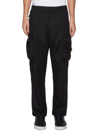 Main View - Click To Enlarge - STONE ISLAND - 'Tela Parachute' garment dyed tapered cargo pants