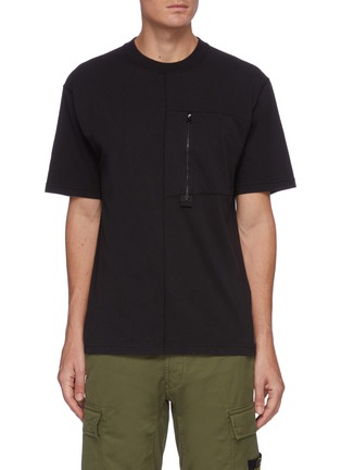 Main View - Click To Enlarge - STONE ISLAND - Zipped chest pocket T-shirt