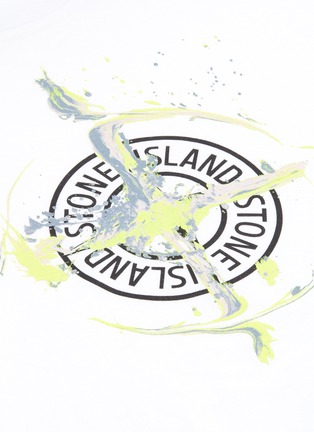  - STONE ISLAND - Compass Logo Print Crewneck T-shirt