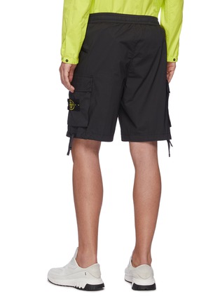 Back View - Click To Enlarge - STONE ISLAND - Garment dyed cargo pocket tela shorts