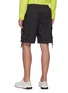 Back View - Click To Enlarge - STONE ISLAND - Garment dyed cargo pocket tela shorts