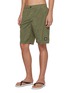 Figure View - Click To Enlarge - STONE ISLAND - Garment dyed nylon swimming trunks