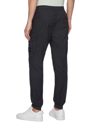 Back View - Click To Enlarge - STONE ISLAND - 'Tela Parachute' garment dyed tapered cargo pants