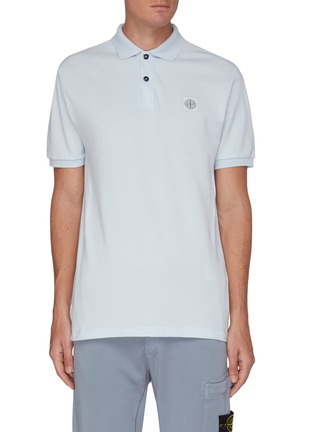 Main View - Click To Enlarge - STONE ISLAND - Compass logo patch polo shirt