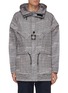 Main View - Click To Enlarge - STONE ISLAND - Reflective grid pattern garment dyed Lamy-TC parka jacket