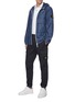 Figure View - Click To Enlarge - STONE ISLAND - Chambray 3L hooded jacket