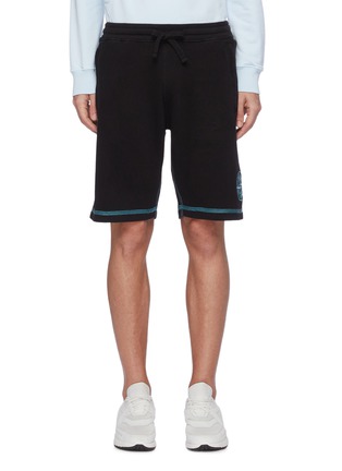 Main View - Click To Enlarge - STONE ISLAND - Contrast Seam Embroidered Logo Sweatshorts