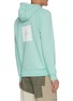 Back View - Click To Enlarge - STONE ISLAND - Compass Graphic Print Cotton Fleece Drawstring Hoodie