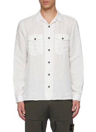 Main View - Click To Enlarge - STONE ISLAND - Garment-dyed canvas shirt