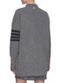 Back View - Click To Enlarge - THOM BROWNE  - Four Bar Stripe Oversize Cardigan