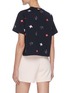 Back View - Click To Enlarge - THOM BROWNE  - Floral embroidered boxy T-shirt