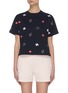Main View - Click To Enlarge - THOM BROWNE  - Floral embroidered boxy T-shirt