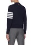 Back View - Click To Enlarge - THOM BROWNE  - Four bar armband  cotton cardigan