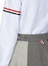 - THOM BROWNE  - Contrast panel dropped back pleated skirt