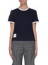 Main View - Click To Enlarge - THOM BROWNE  - Contrast hem cotton T-shirt