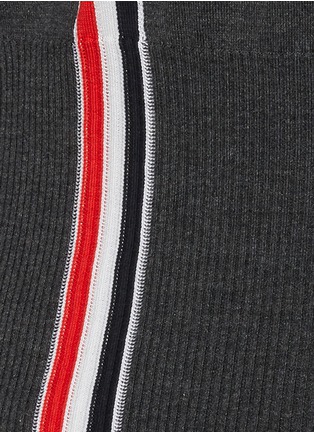  - THOM BROWNE  - Intarsia stripe back cardigan