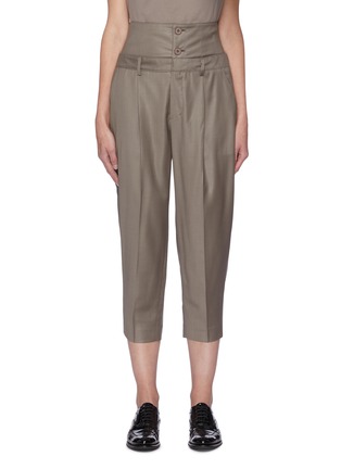 Main View - Click To Enlarge - THE KEIJI - High waist thick band tapered pants