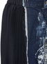 Detail View - Click To Enlarge - THE KEIJI - Pleat Side Panel Denim Mini Skirt