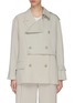 Main View - Click To Enlarge - THE KEIJI - Panelled side pleat trench jacket