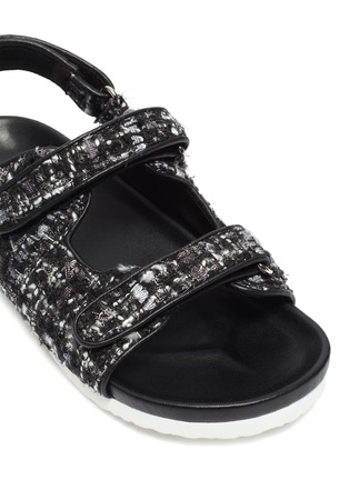 Detail View - Click To Enlarge - WINK - Sprinkle Toddlers/Kids Velcro Strap Tweed Sandals