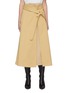 Main View - Click To Enlarge - LEMAIRE - Belted Contrast Insert Midi Trench Skirt