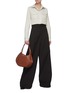 Figure View - Click To Enlarge - LEMAIRE - Wide leg belted military pants