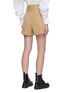 Back View - Click To Enlarge - ALEXANDER MCQUEEN - Belted Pleat Detail Military Shorts