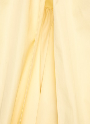 Detail View - Click To Enlarge - ALEXANDER MCQUEEN - Back Slit Balloon Sleeve Pleated Cotton Dress