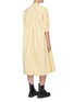 Back View - Click To Enlarge - ALEXANDER MCQUEEN - Back Slit Balloon Sleeve Pleated Cotton Dress